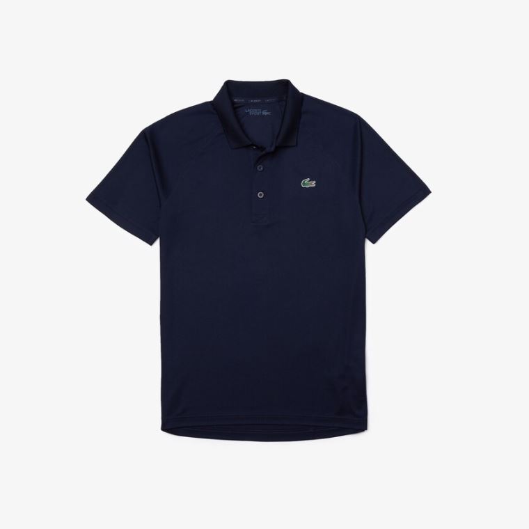 Lacoste SPORT Légáteresztő Run-Resistant Interlock Polo Shirt Sötétkék Kék | BAqTMq8d