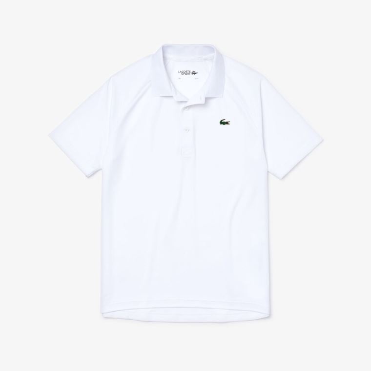 Lacoste SPORT Légáteresztő Run-Resistant Interlock Polo Shirt Fehér | McmKC7YU