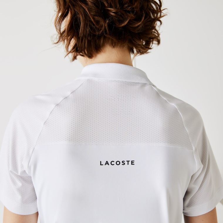 Lacoste SPORT Légáteresztő Stretch Tenisz Polo Shirt Fehér Kék Zöld Fekete | XAO7TQED