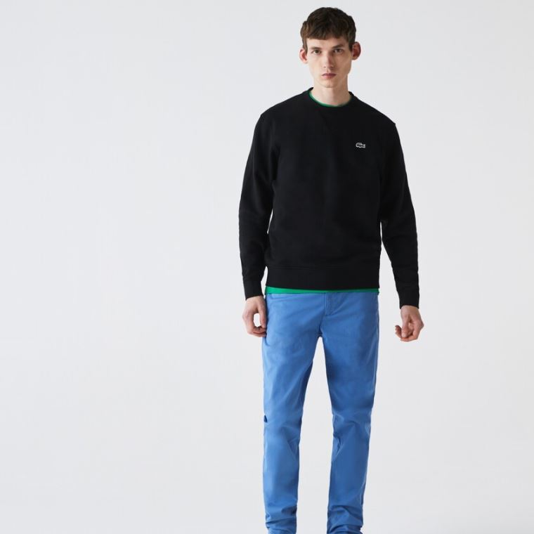 Lacoste SPORT Pamut Blend Fleece Sweatshirt Fekete | xf82YQRC