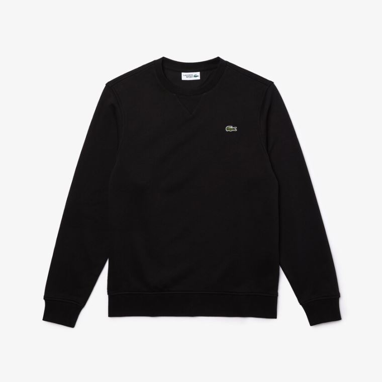 Lacoste SPORT Pamut Blend Fleece Sweatshirt Fekete | xf82YQRC