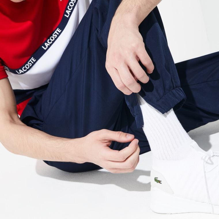 Lacoste SPORT Performance Side Zip Pálya Pants Sötétkék Kék | 1HYNXRIt