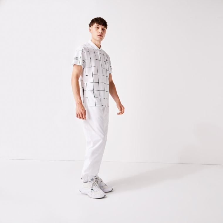 Lacoste SPORT Performance Side Zip Pálya Pants Fehér | 6bfhHxd9