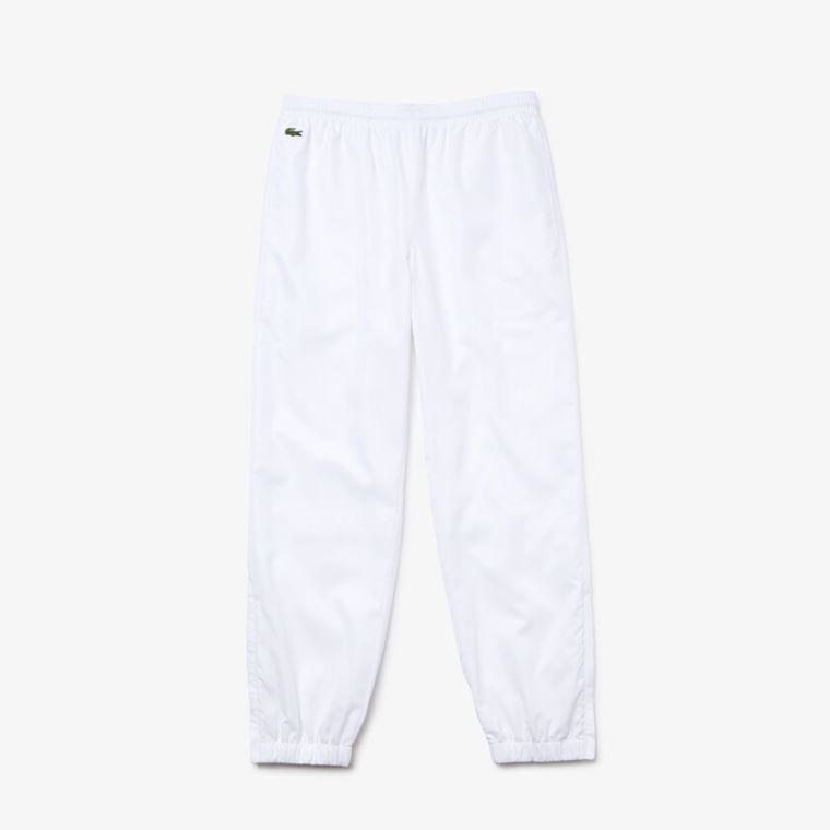 Lacoste SPORT Performance Side Zip Pálya Pants Fehér | 6bfhHxd9