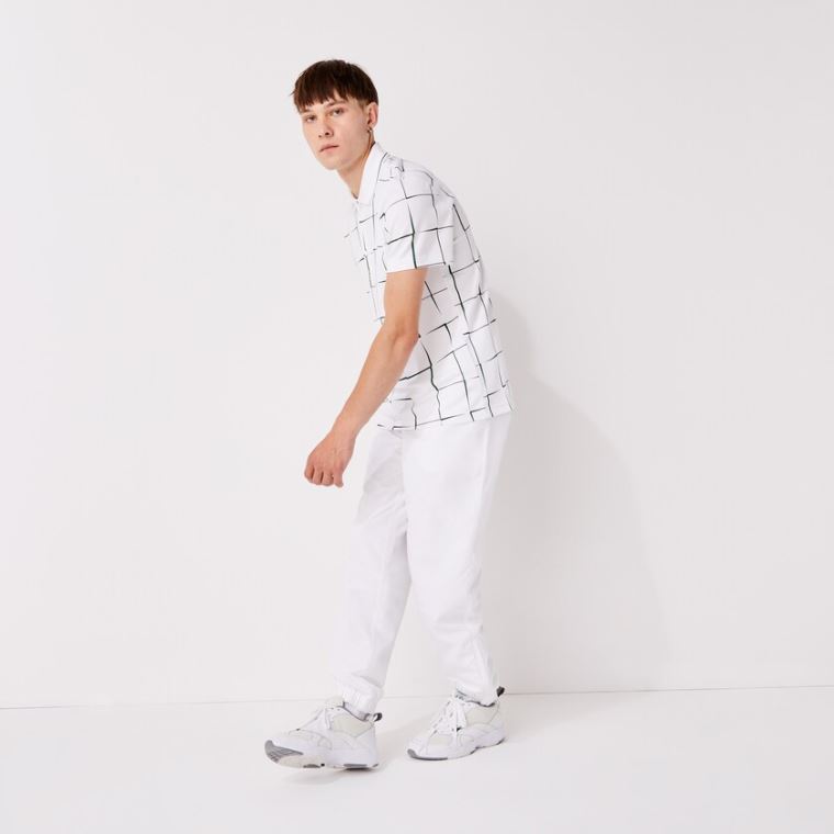 Lacoste SPORT Performance Side Zip Pálya Pants Fehér | 6bfhHxd9