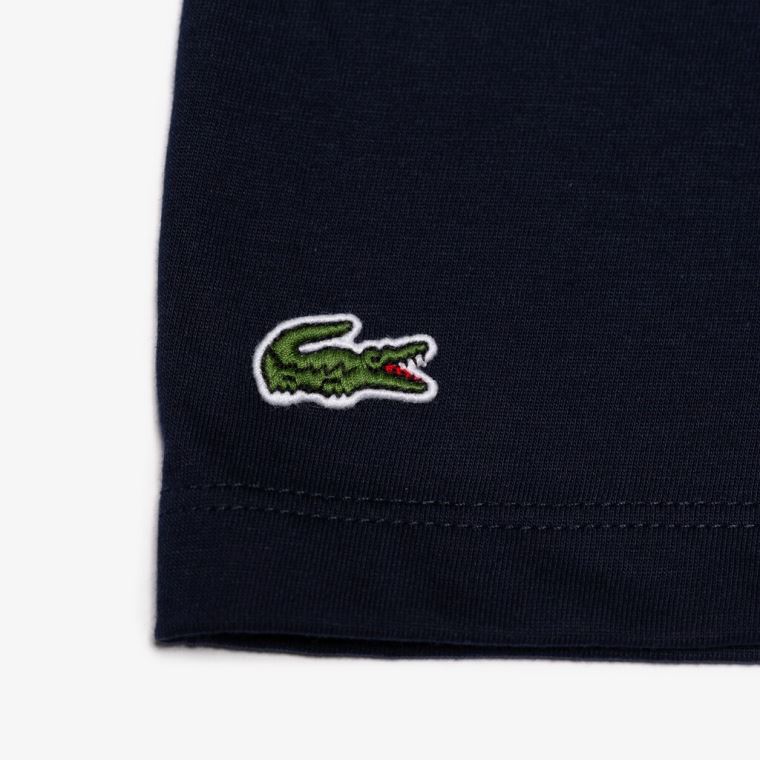 Lacoste SPORT Printed Tenisz T-Shirt Sötétkék Kék Fehér | H9X36V8s