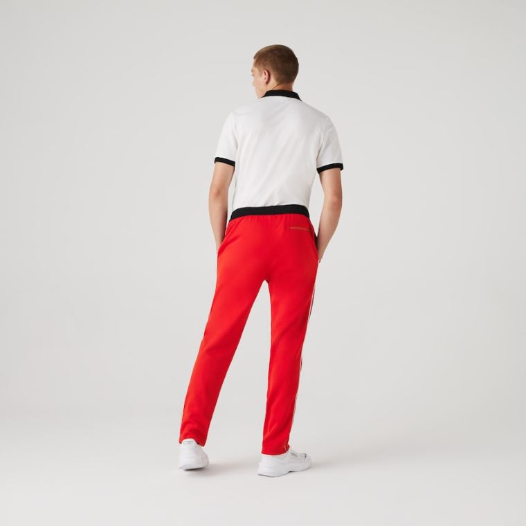 Lacoste SPORT Run-resistant Pleated Tracksuit Pants Piros Fekete Fehér | cfMNhiXl