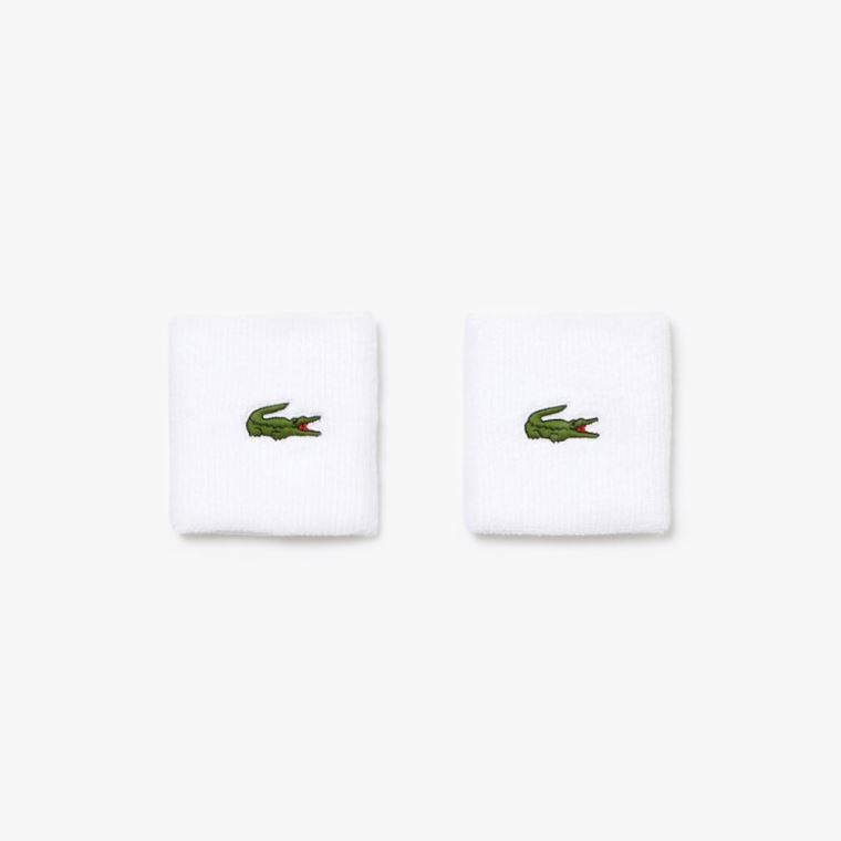 Lacoste SPORT Stretch Pamut Jersey Wristband Fehér | 1g0wwMrC