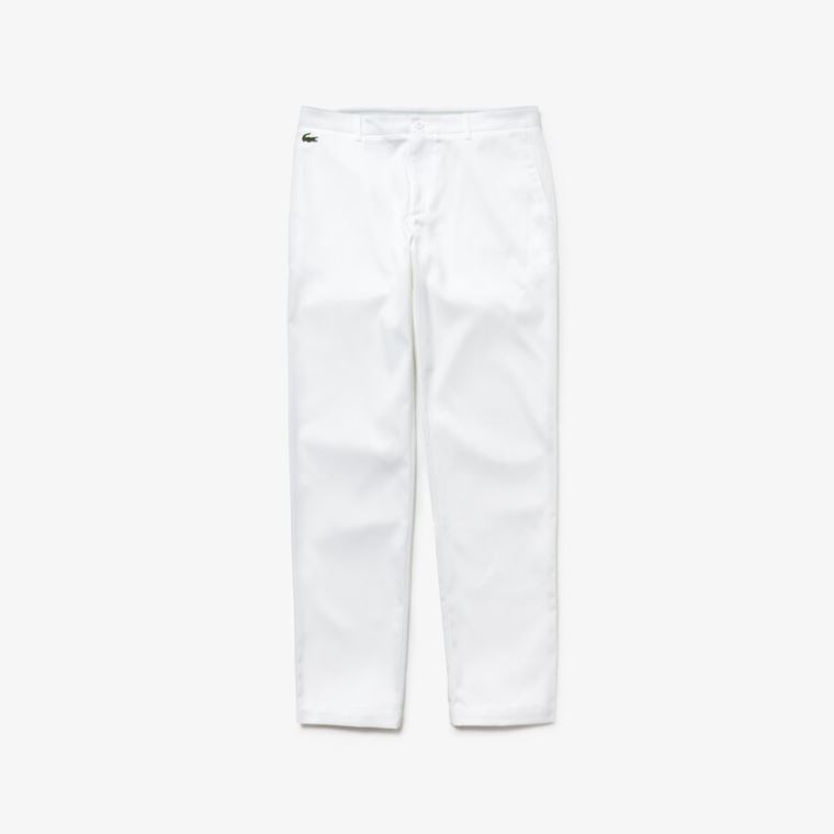 Lacoste SPORT Technical Gabardine Golf Chino Pants Fehér | S9rFYaiC