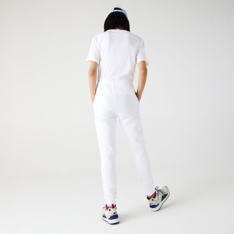 Lacoste SPORT Tenisz Fleece Trackpants Fehér | Ip0NXhN5