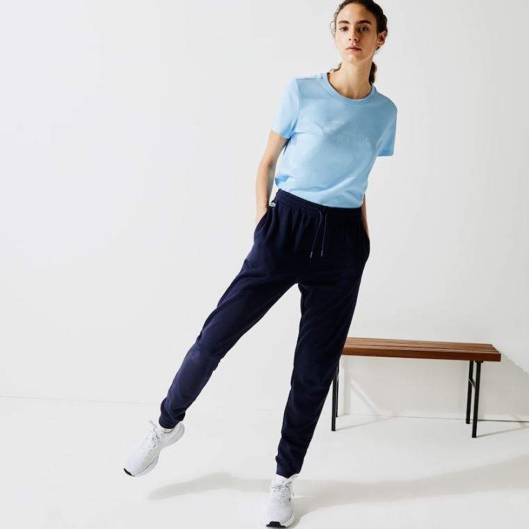 Lacoste SPORT Tenisz Fleece Trackpants Sötétkék Kék | tLBwQh3t