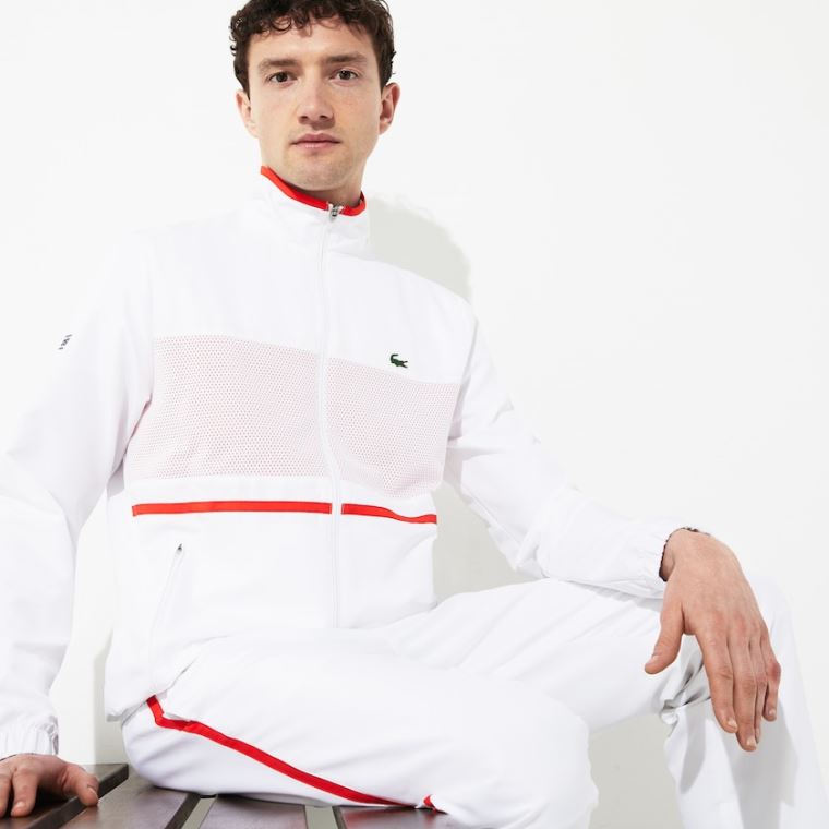 Lacoste SPORT Tenisz Tracksuit Fehér Piros Sötétkék Kék | tor2c0kG