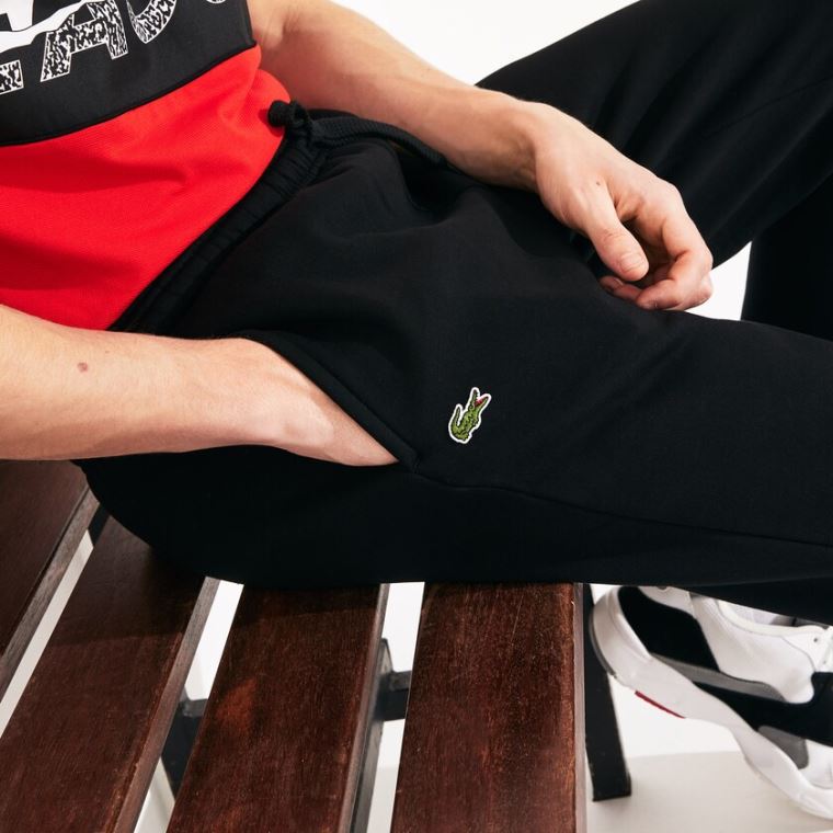 Lacoste SPORT Tenisz trackpants in fleece Fekete | rQDRKDnE