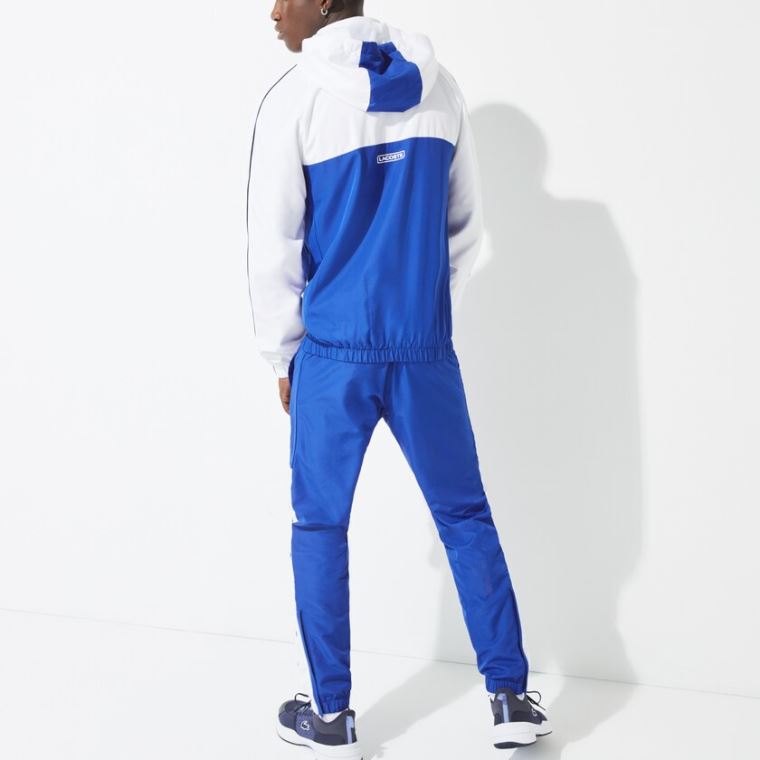 Lacoste SPORT Two-Tone Tenisz Tracksuit Kék Fehér Sötétkék Kék | 4RLAhvw5