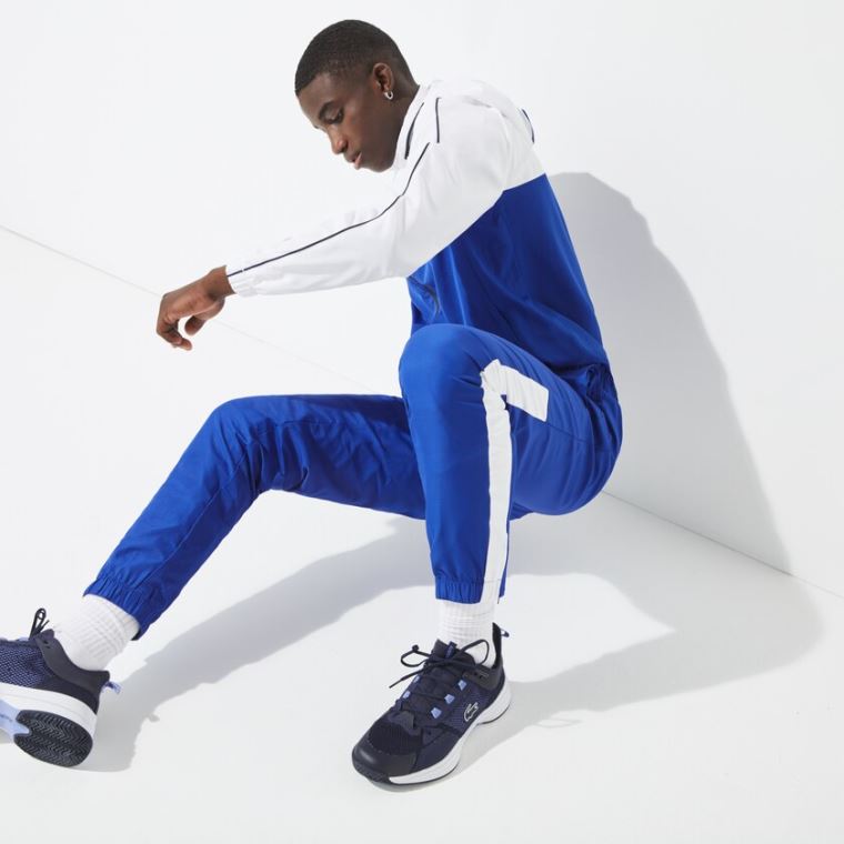 Lacoste SPORT Two-Tone Tenisz Tracksuit Kék Fehér Sötétkék Kék | 4RLAhvw5