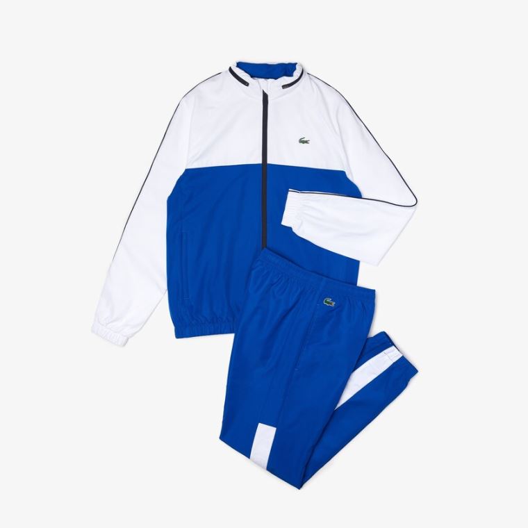 Lacoste SPORT Two-Tone Tenisz Tracksuit Kék Fehér Sötétkék Kék | 4RLAhvw5