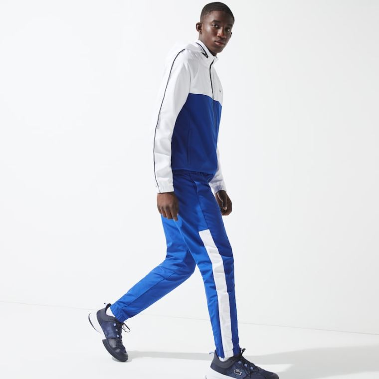 Lacoste SPORT Two-Tone Tenisz Tracksuit Kék Fehér Sötétkék Kék | 4RLAhvw5