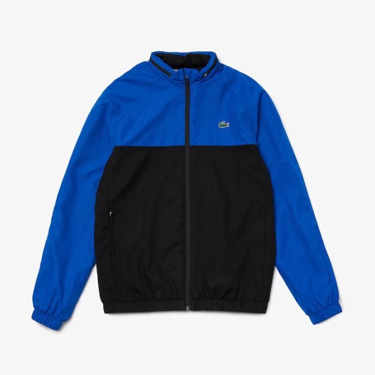 Lacoste SPORT Two-Tone Tenisz Tracksuit Fekete Kék Fehér | 7ORv17e6