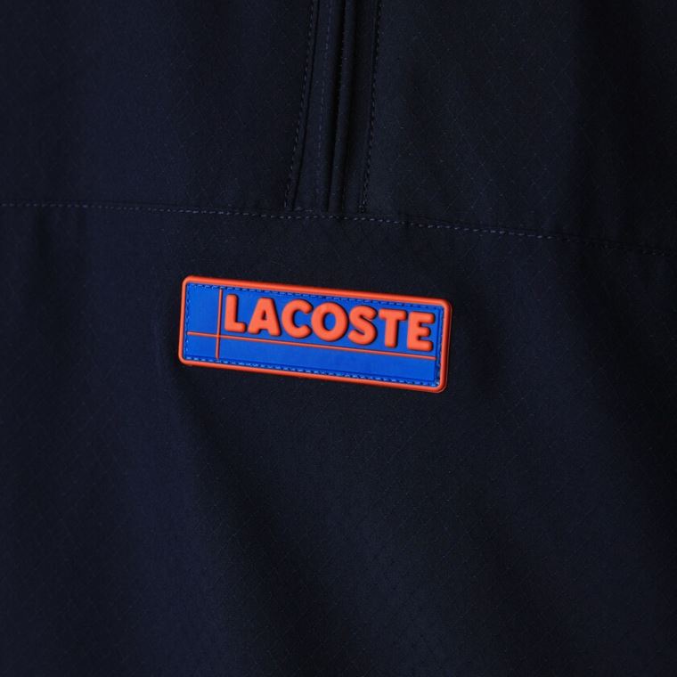 Lacoste SPORT Zip Neck Könnyű Vizi-Resistant Jacket Sötétkék Kék Kék Piros Sárga | o8FPWOe8