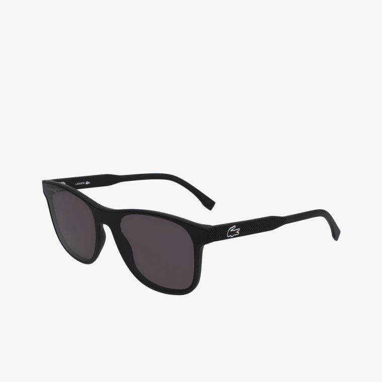 Lacoste Shield Plastic L.12.12 Sunglasses Fekete | 2TP0ZVFy