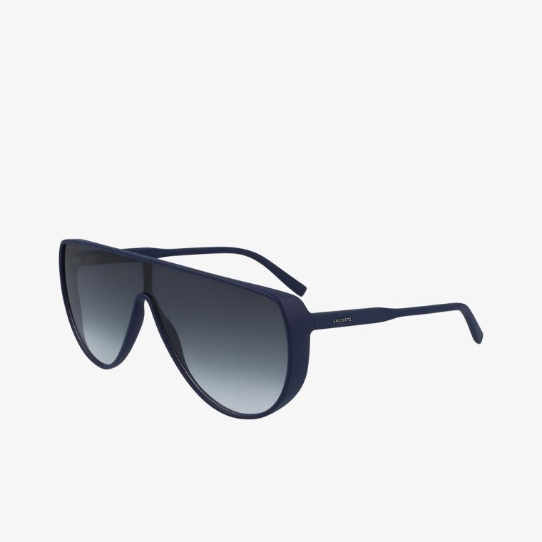 Lacoste Shield Plastic Sport-Inspired Sunglasses Kék | HHnIdvNs