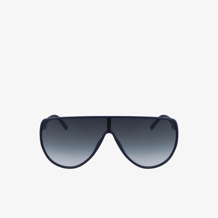 Lacoste Shield Plastic Sport-Inspired Sunglasses Kék | HHnIdvNs