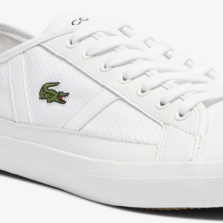 Lacoste Sideline Textil and Bőr Sneakers Fehér | CotJulGs