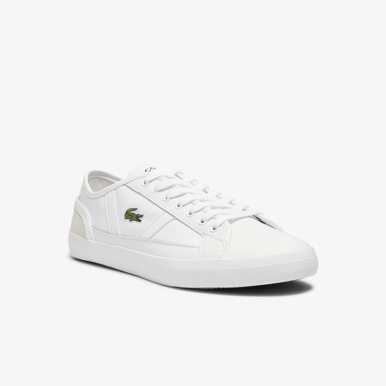 Lacoste Sideline Textil and Bőr Sneakers Fehér | CotJulGs