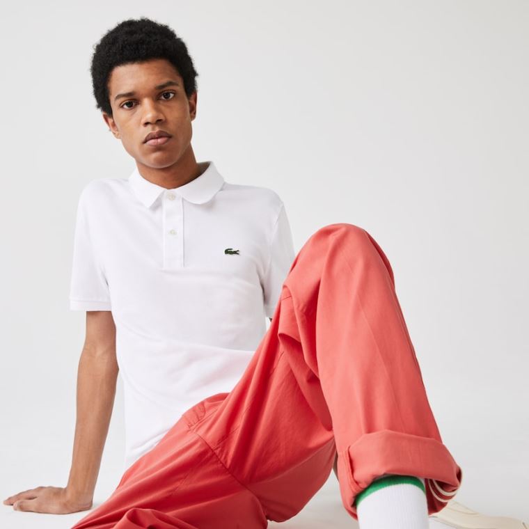 Lacoste Slim Fit Polo in Petit Piqué Fehér | 5cgWojwT