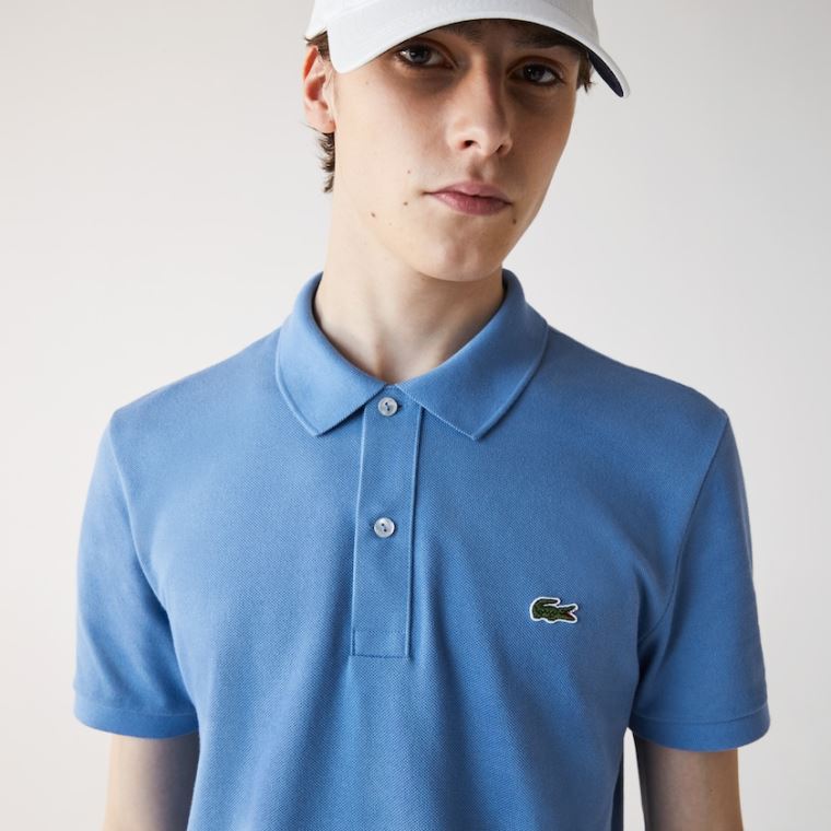 Lacoste Slim Fit Polo in Petit Piqué Kék | 8e8kdKUW