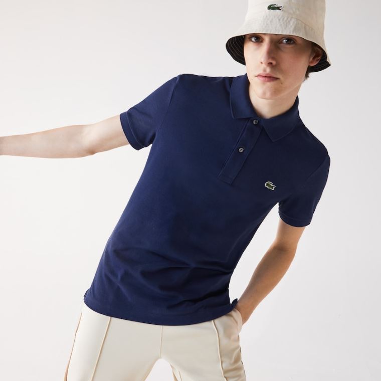 Lacoste Slim Fit Polo in Petit Piqué Kék | iHZFF2fT