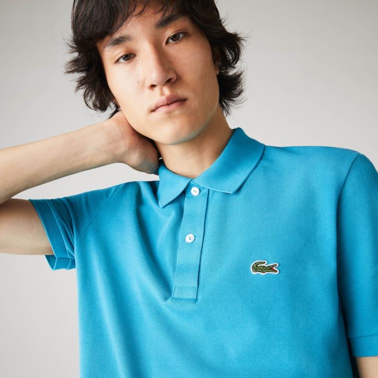 Lacoste Slim Fit Polo in Petit Piqué Kék | kLpq3Eo6