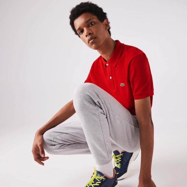 Lacoste Slim Fit Polo in Petit Piqué Piros | dALNGQgA