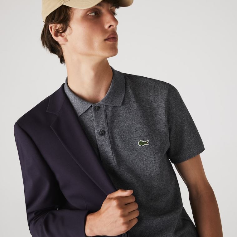 Lacoste Slim Fit Polo in Petit Piqué Szürke | rQvKavXe