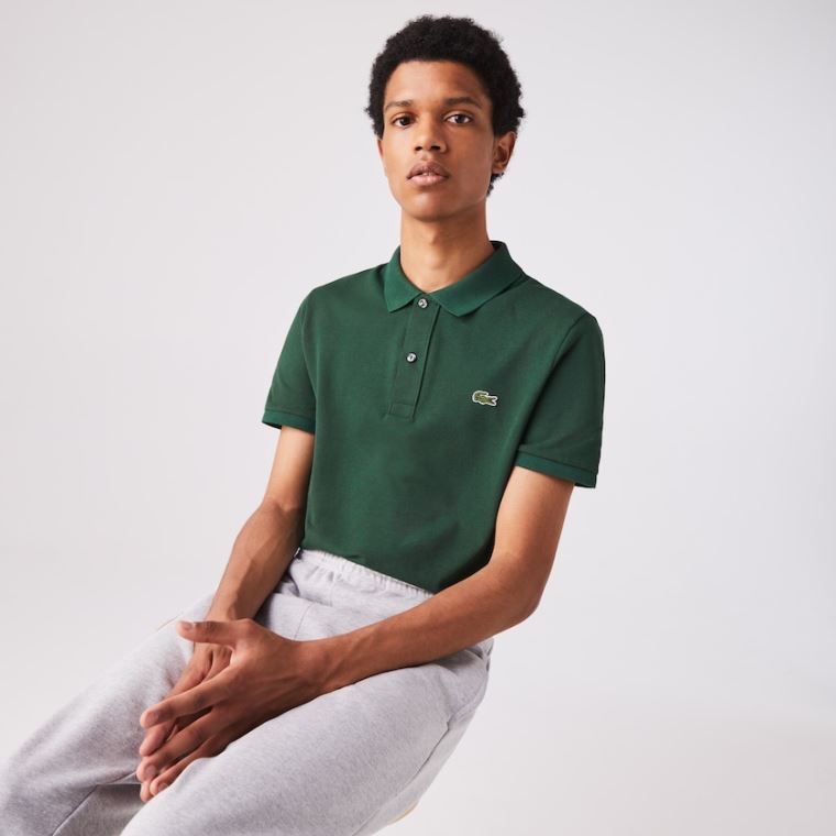 Lacoste Slim Fit Polo in Petit Piqué Zöld | OdiKgar5