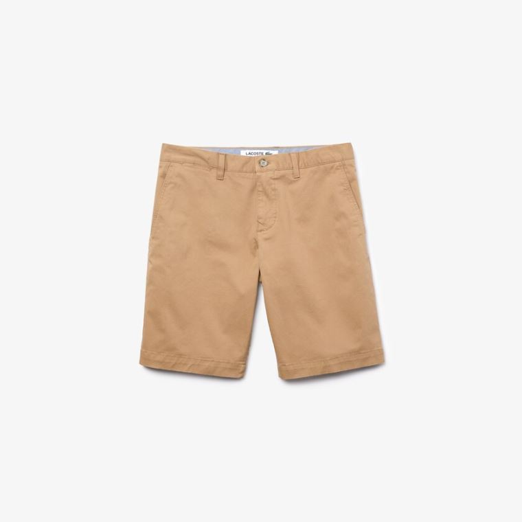 Lacoste Slim Fit Stretch Gabardine Shorts Bézs | 8w04RvnJ