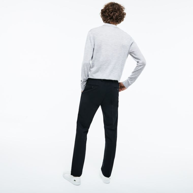 Lacoste Slim Fit Stretch Twill Chino Pants Sötétkék Kék | XXBVWWuc