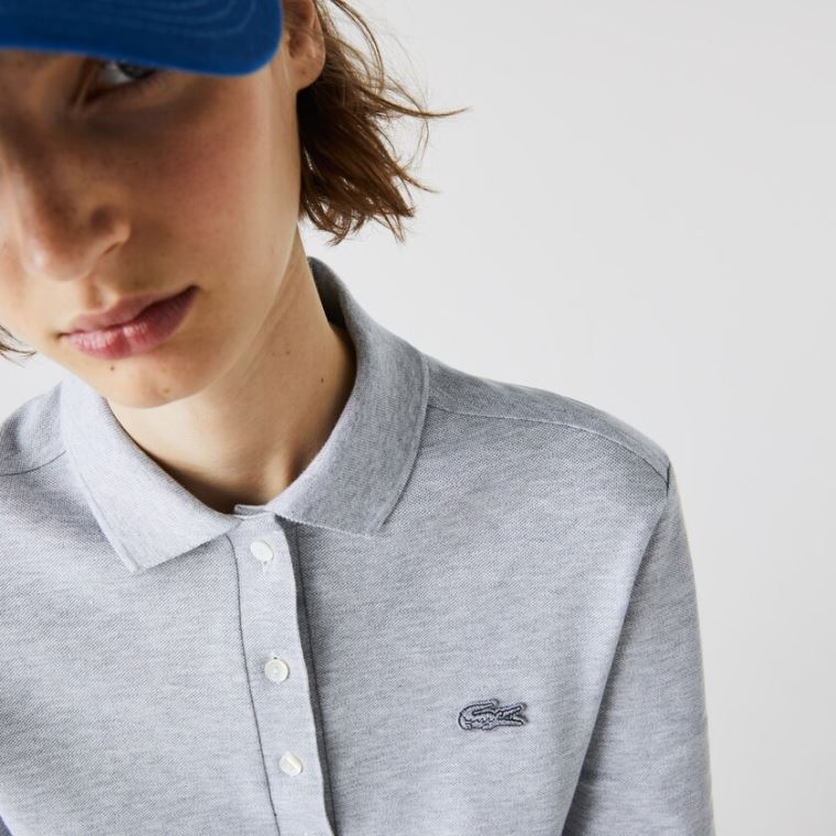 Lacoste Slim Stretch Piqué Polo Shirt Szürke | nyjPEHVS