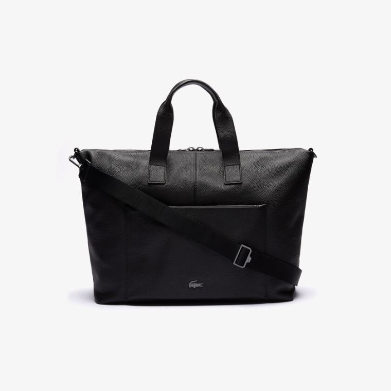 Lacoste Soft Matte Detachable-Pántos Weekend Bag Fekete | FvrwfQjf