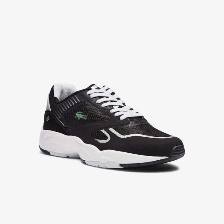 Lacoste Storm 96 Nano Textil Sneakers Fekete Világos Szürke | bBwdA8X1