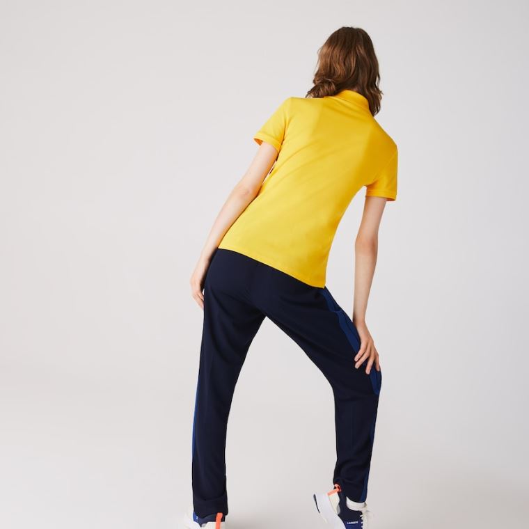 Lacoste Stretch Pamut Piqué Polo Shirt Sárga | 9050eXz5