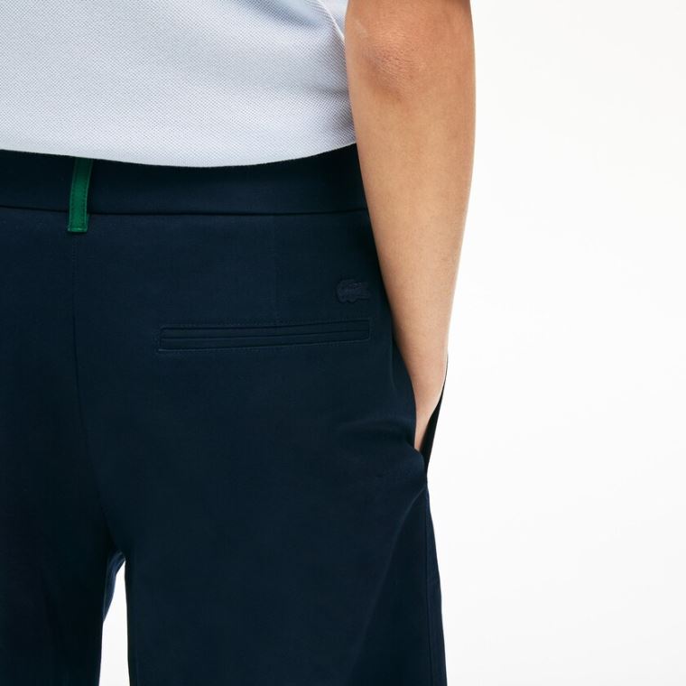 Lacoste Széles Cipő Cropped Pamut Pants Sötétkék Kék | nLZkMkqU