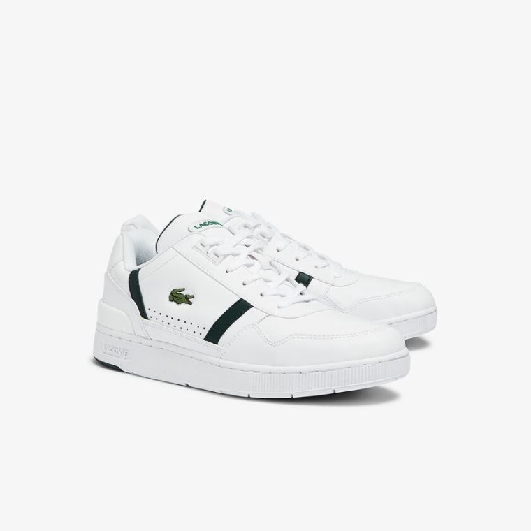 Lacoste T-Clip Bőr Sneakers Fehér | YK9NCnvk