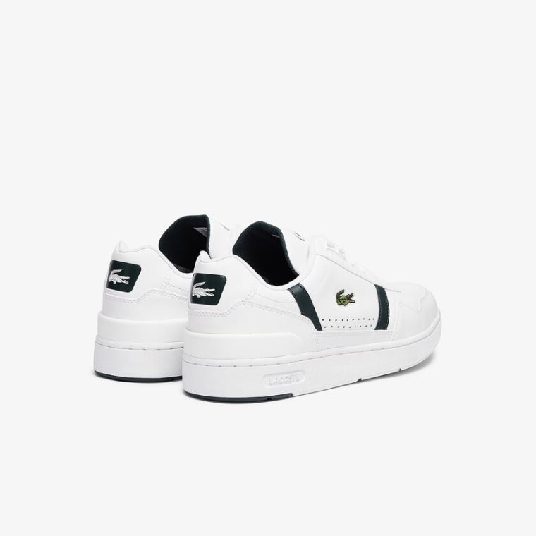 Lacoste T-Clip Bőr Sneakers Fehér | YK9NCnvk