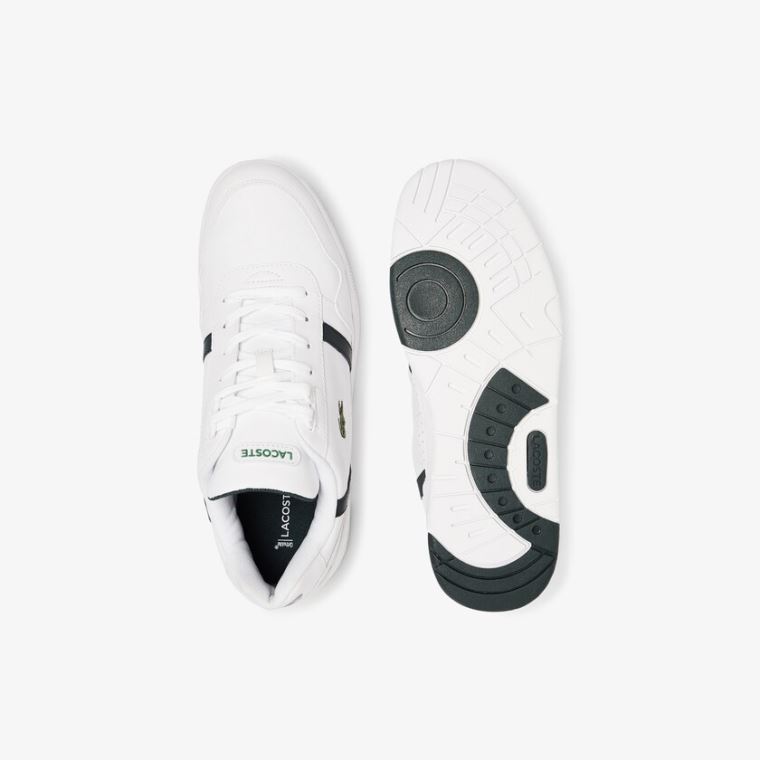 Lacoste T-Clip Bőr Sneakers Fehér | YK9NCnvk