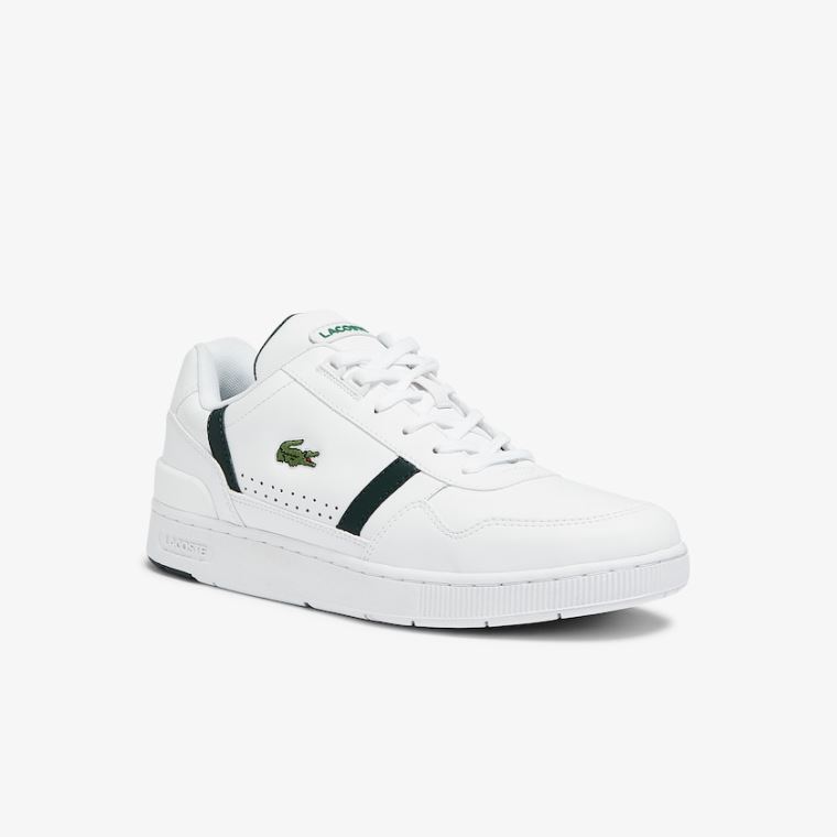 Lacoste T-Clip Bőr Sneakers Fehér | YK9NCnvk