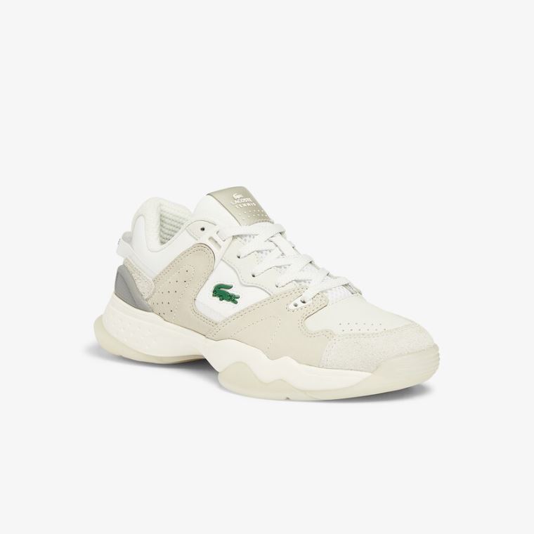 Lacoste T-Point Nubuck Bőr Sneakers Bézs | IPjx8u5d