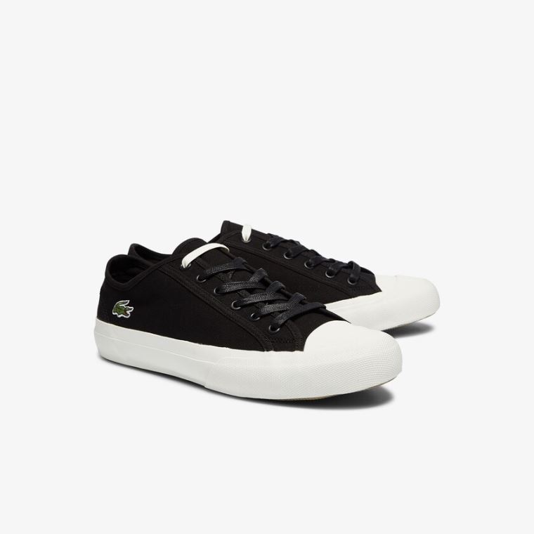 Lacoste Topskill Pamut Vászon Sneakers Fekete Szürke | oOIHbvJW