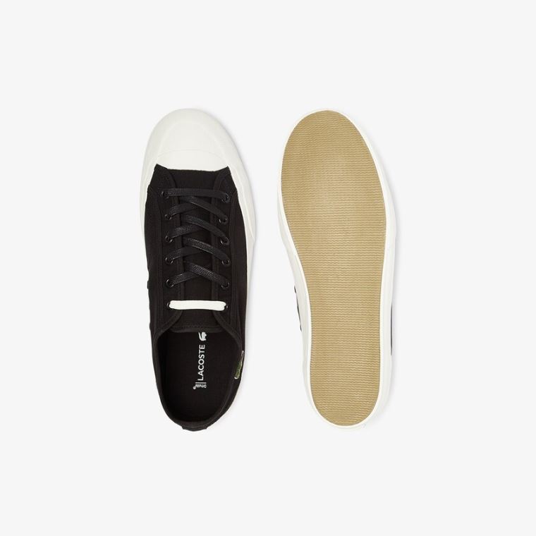 Lacoste Topskill Pamut Vászon Sneakers Fekete Szürke | oOIHbvJW