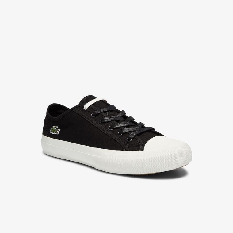 Lacoste Topskill Pamut Vászon Sneakers Fekete Szürke | oOIHbvJW